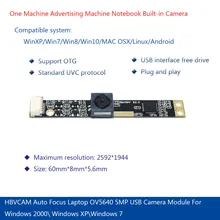 Auto Focus Laptop OV5640 5MP USB Camera Module For Windows 2000\ Windows XP\Windows 7 Auto Focus Laptop OV5640 5MP USB Camera Module For Windows 2000\ Windows XP\Windows 7