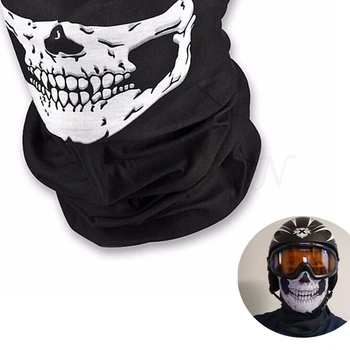 

3D Ghost Skull Scarf Motorcycle Face Mask Windproof Dustproof Veil Balaclavas Skeleton Cosplay Hats Halloween Cap Costume