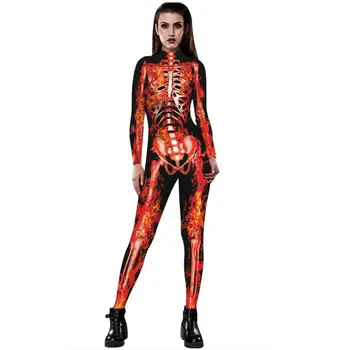 

PLstar Cosmos 3D Print Beauty poster Spandex Lycra Costume for Halloween Cosplay Female skull Suit Gwen woman-4