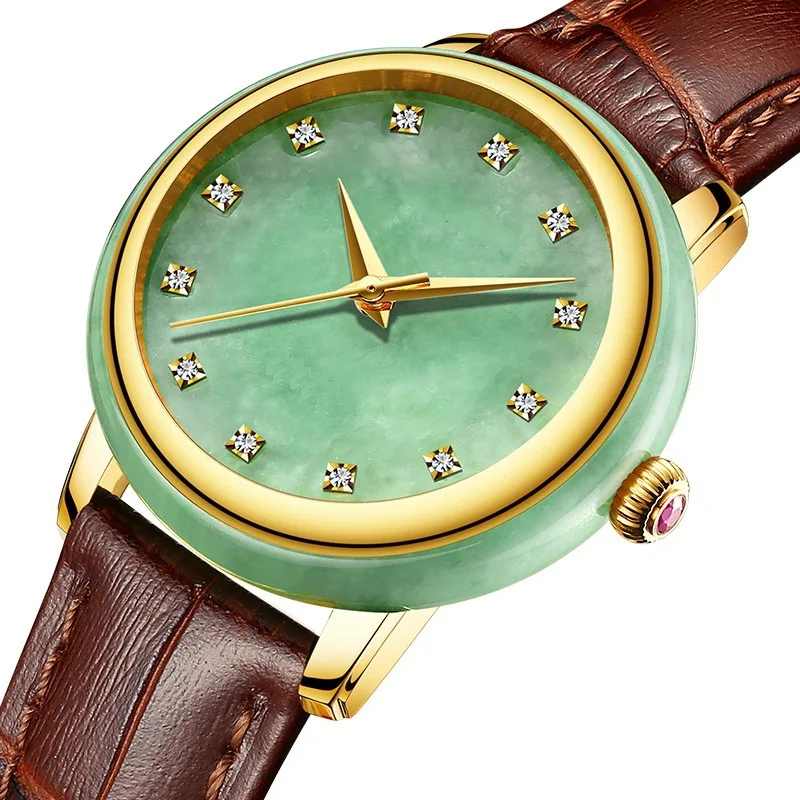 2019 Акция распродажа Hetian Jade часы на заказ Зодиак Китайский ветер автоматические водонепроницаемые механические наручные часы пара