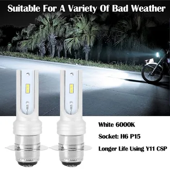 

H6 P15 Motorcycle Led Headlight Bulb 4w±0.5w Csp-y11 White 6000k Light Atv Moto Motorbike Accessories Fog Lamp For Suzuki #zer