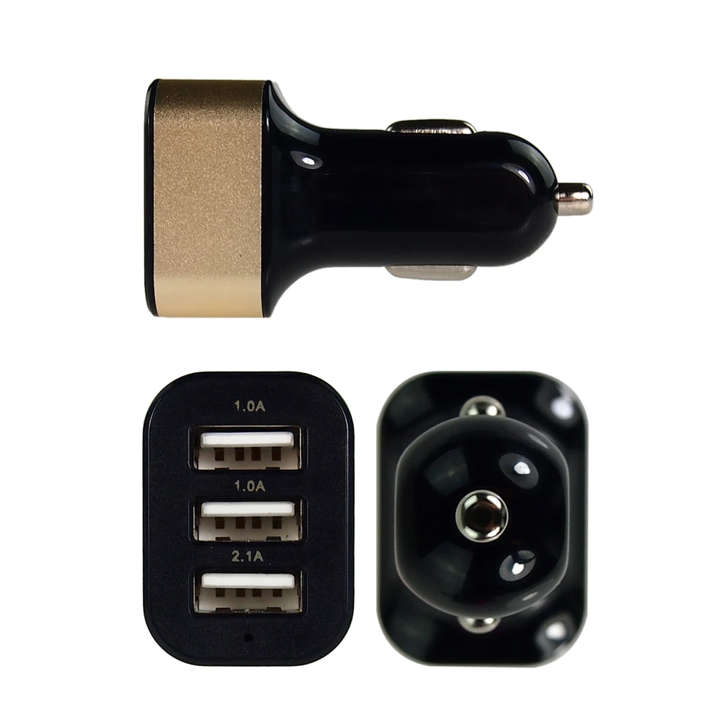  1 stücke Tragbare 3 port USB Auto Ladegerät AC adapter für iphone für Samsung für handy tablet 5 fa