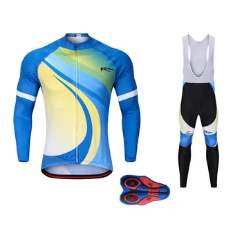 

Men 9D Gel Breathable Pad Maillot Ciclismo Winter Long Sleeve Thermal Fleece Men's Cycling Jersey Set MTB Bicycle Jersey Clothes