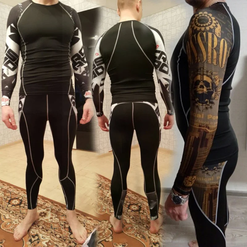 mma rashgard long sleeve thermal knitwear Set Tights Men's Compression Elasticity Dry Breath T-Shirt Tactical thermal underwear mma rashgard long sleeve thermal knitwear Set Tights Men's Compression Elasticity Dry Breath T-Shirt Tactical thermal underwear