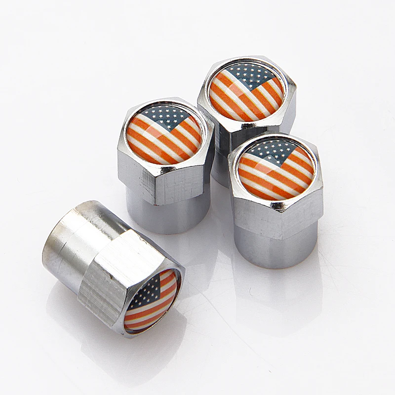 Automobile Motorcycle Wheel Accessories Metal Car Tire Valve Caps With