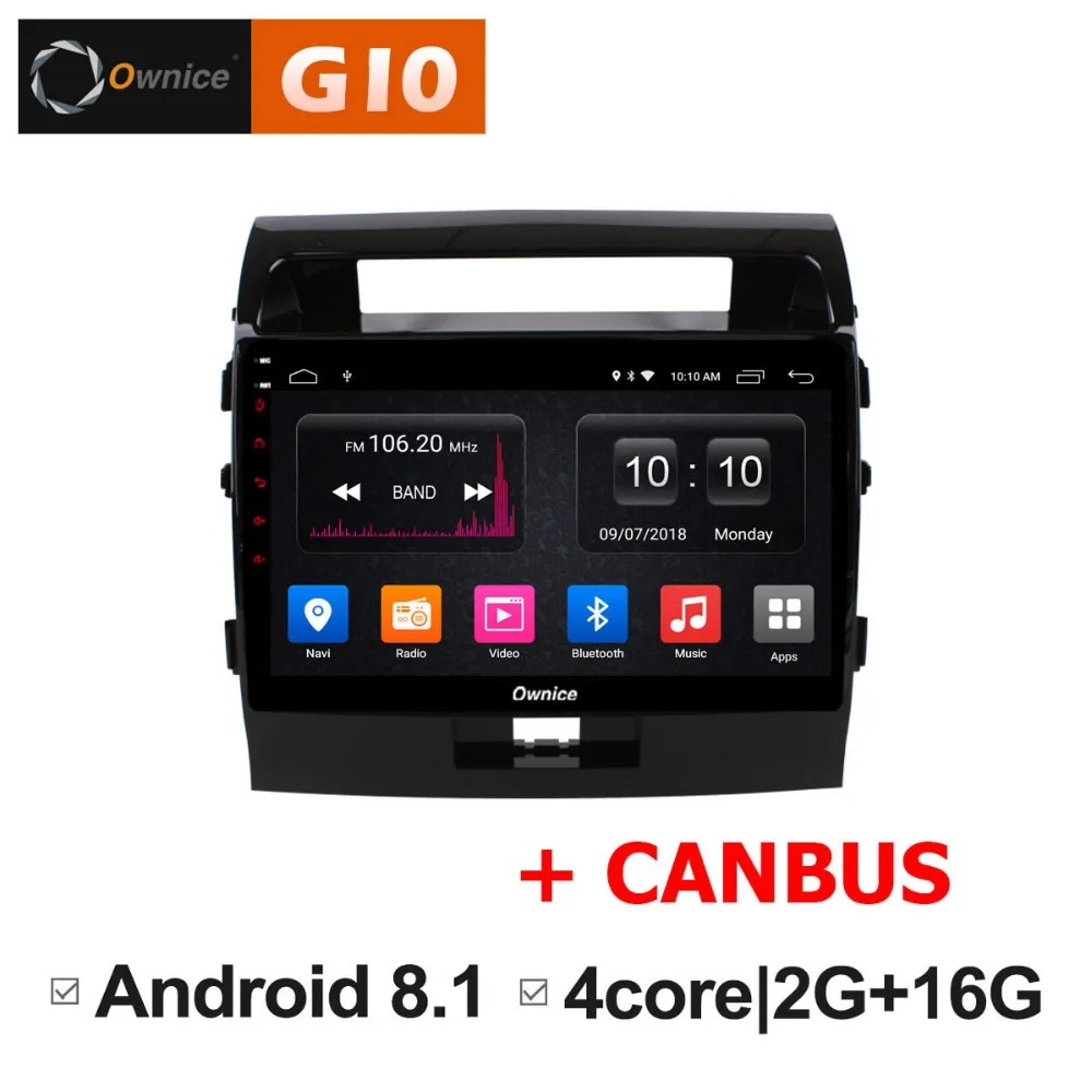 HD 10.1" Android 8.1 Quad Core 2GB RAM+16GB ROM Car DVD Player For Toyota Land Cruiser 2007-2013 GPS Radio Stereo BT TPMS DAB+ |