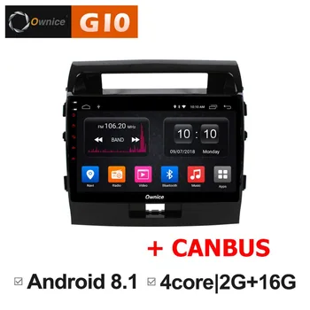 

HD 10.1" Android 8.1 Quad Core 2GB RAM+16GB ROM Car DVD Player For Toyota Land Cruiser 2007-2013 GPS Radio Stereo BT TPMS DAB+