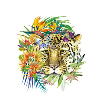 

Tiger Iron On Patch Watercolor 2018 New T-Shirt Diy Decoration Easy Print By Household Irons A-Level Washable Applique