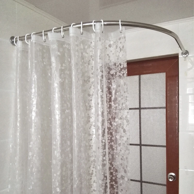 

Thicken Transparent EVA cobblestone pattern Shower curtain 1.8x2m waterproof Mildew proof Odorless 3D Bathroom curtain