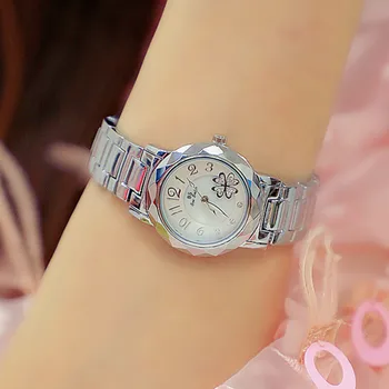 

Four-leaf clover pattern dial Arabic numerals new popular watch chain watch custom rhinestone female watch Fashion & Casual
