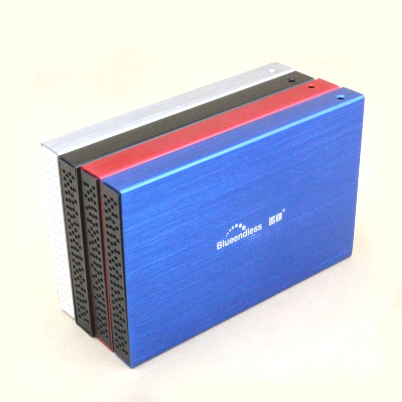 2pcslot Aluminum HDD Caddy SATA usb 2.0 hard disk enclosures 2.5 inch laptop mobile hard drive box carry case for 1TB hdd ssd  (8)