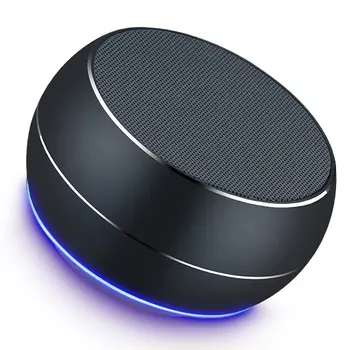 

Mini Wireless Metal Bluetooth Speaker LED Light Subwoofer Speakers Support TF FM Mic For Smart Phone computer laptop notebook