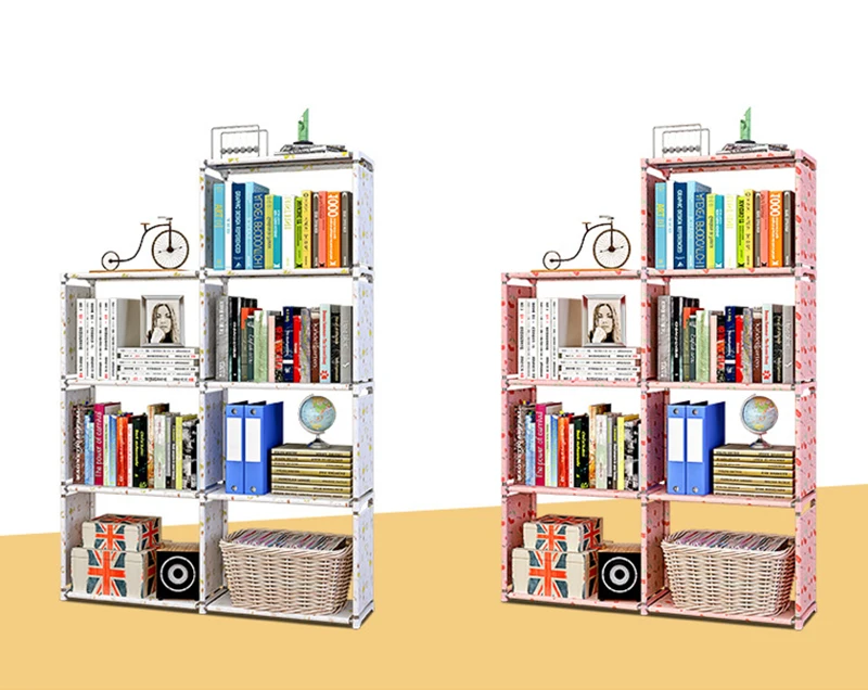 Bookshelf Modern Floor Standing Shelves DIY Multifunction Storage Racks 4 Layers 5 Layers Combination Home Furniture Book Case