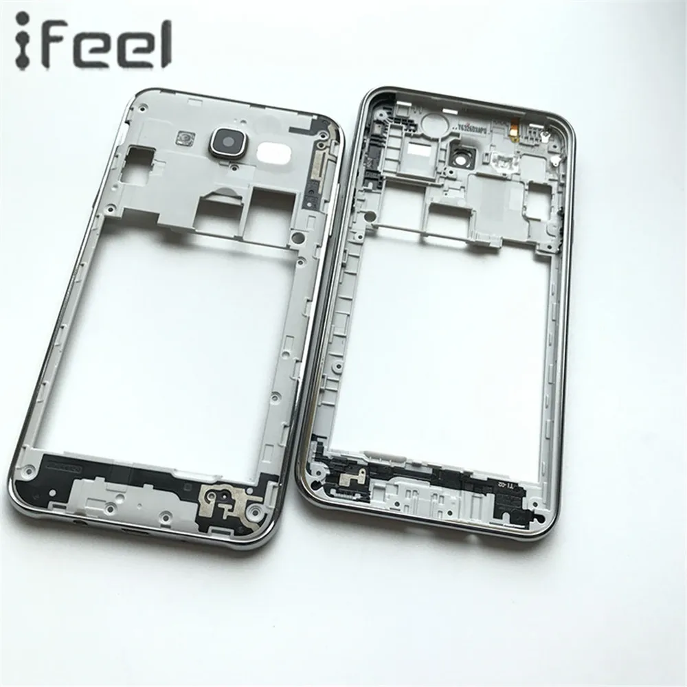 

New Middle Plate Frame Bezel Housing+Side Button+Camera Glass Lens For Samsung Galaxy J7 J700 2015 J700F J700M J700H