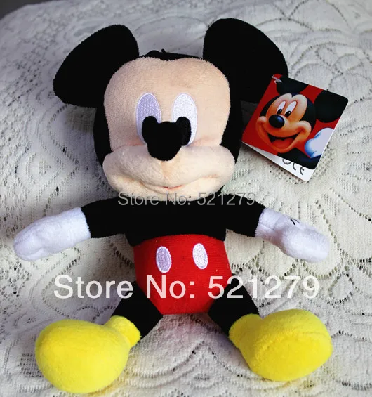 

Free shipping 1pcs 28cm=11inch mickey mouse plush soft toys,mickey mouse gift toys for son&boys&baby