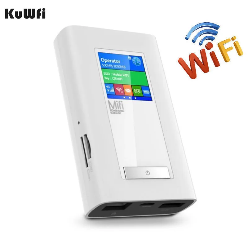 USA/CA/Mexico Area Car Wireless Modem 4G LTE Router 5200Mah Power Bank Portable Travel Route With Two SIM Card Slot RJ45 Port