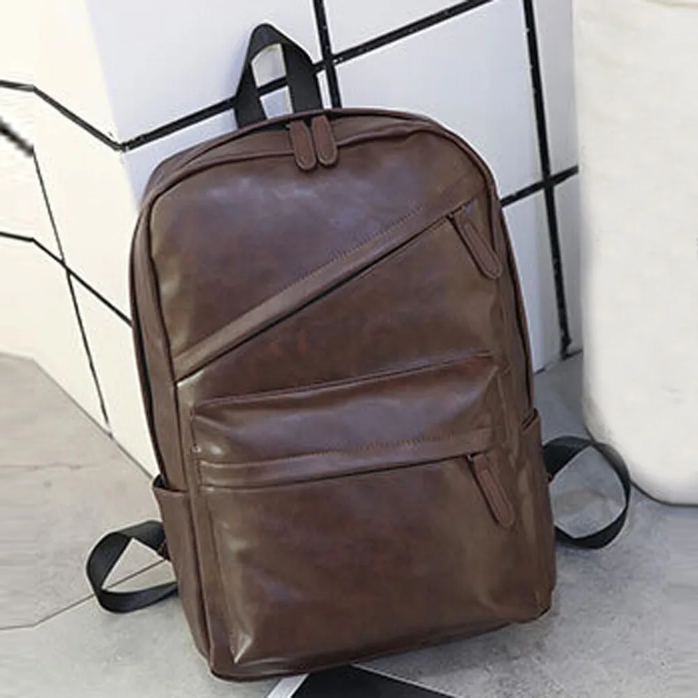Aelicy роскошный Простой Большой Вместительный мужской кожаный рюкзак для путешествий из искусственной кожи корейский рюкзак школьный рюкзак Mochila Masculina