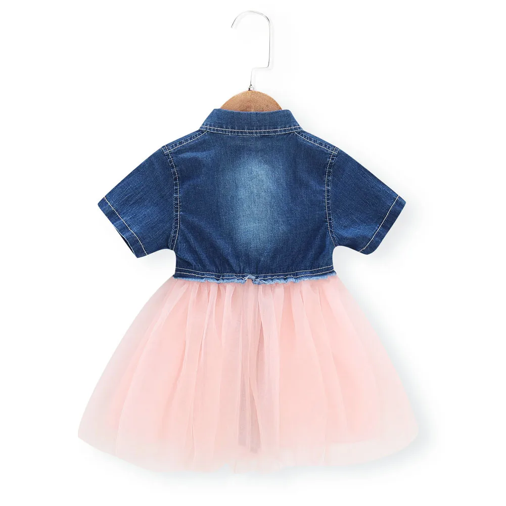 Toddler Kids Baby Girl Summer Shortsleeve Denim Tulle Party Dress 6M-4T Toddler Kids Baby Girl Summer Shortsleeve Denim Tulle Party Dress 6M-4T