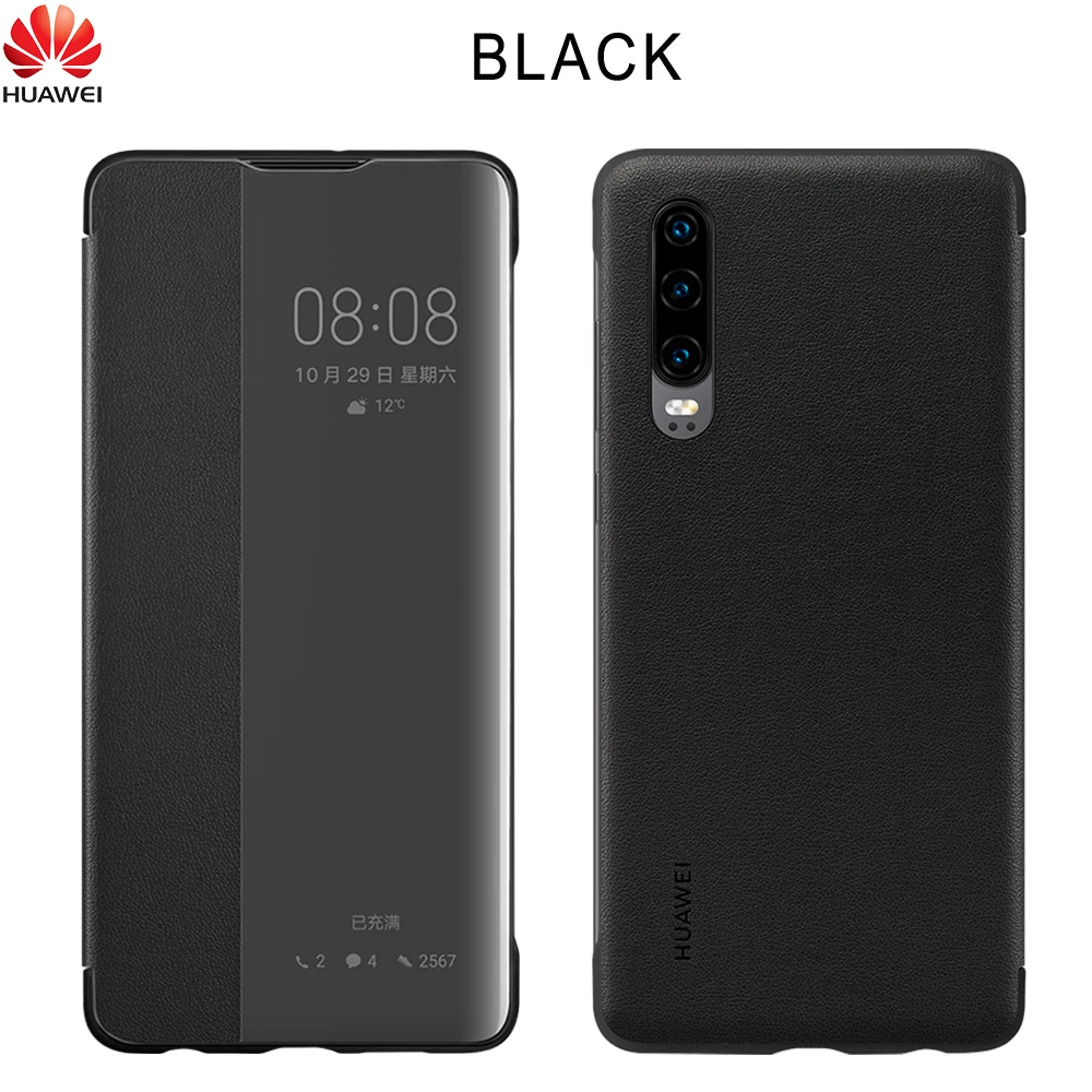 Официальный huawei P30 Pro Чехол с зеркальным окном и функцией пробуждения/сна чехол с откидной крышкой для huawei P30 чехол Smart View чехол