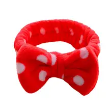 Милая Женская Мягкая повязка для волос с бантиком и бантиком, банный бандаж MAR6