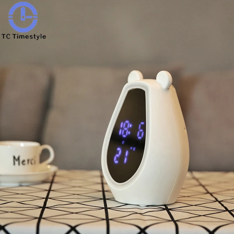 

Creative alarm clock with Bluetooth Speaker makeup Mirror Light Smart Sleeping clock