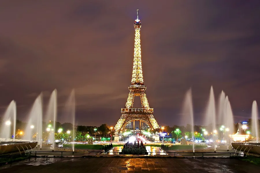 

DIY frame France Paris City Eiffel Tower Landscape Scenery Poster Fabric Silk Posters And Prints NHHH0036