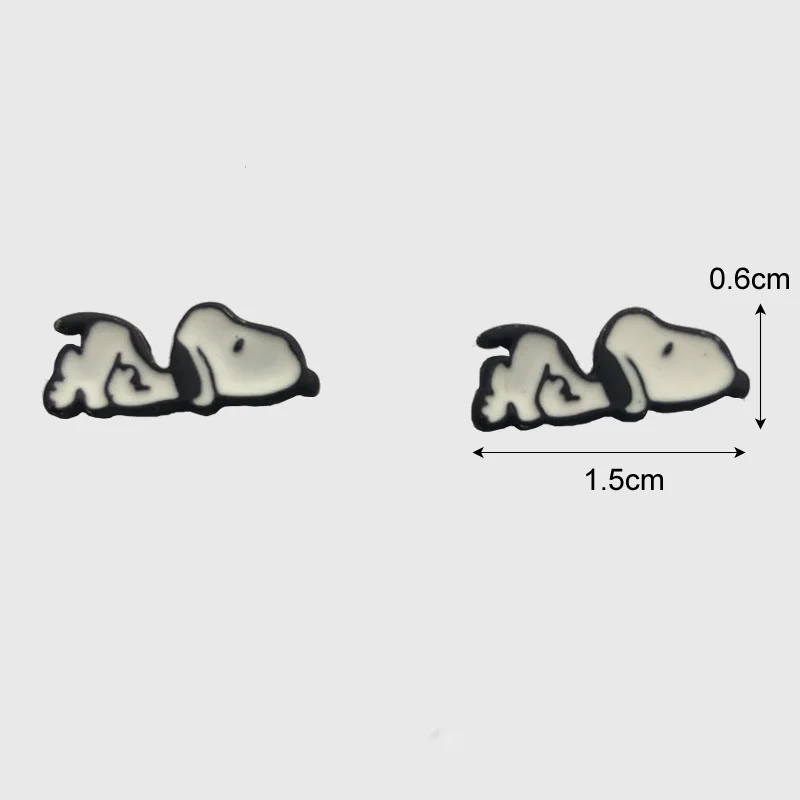 Новая модель, подарок на день рождения, эмалированные украшения в виде животных, черно-белые Мультяшные собаки, арахис, серьги для женщин, серьги для детей - Окраска металла: ys134