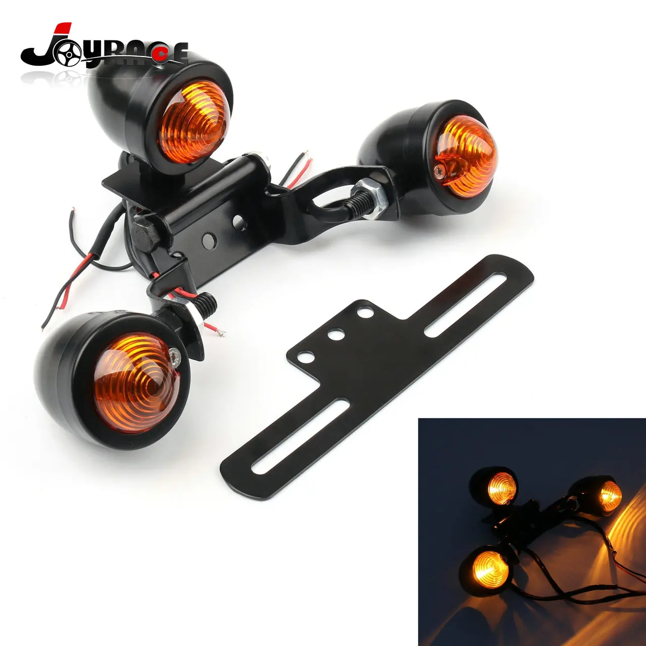 Universal Custom License Plate Tail light with Indicator Turn Signal