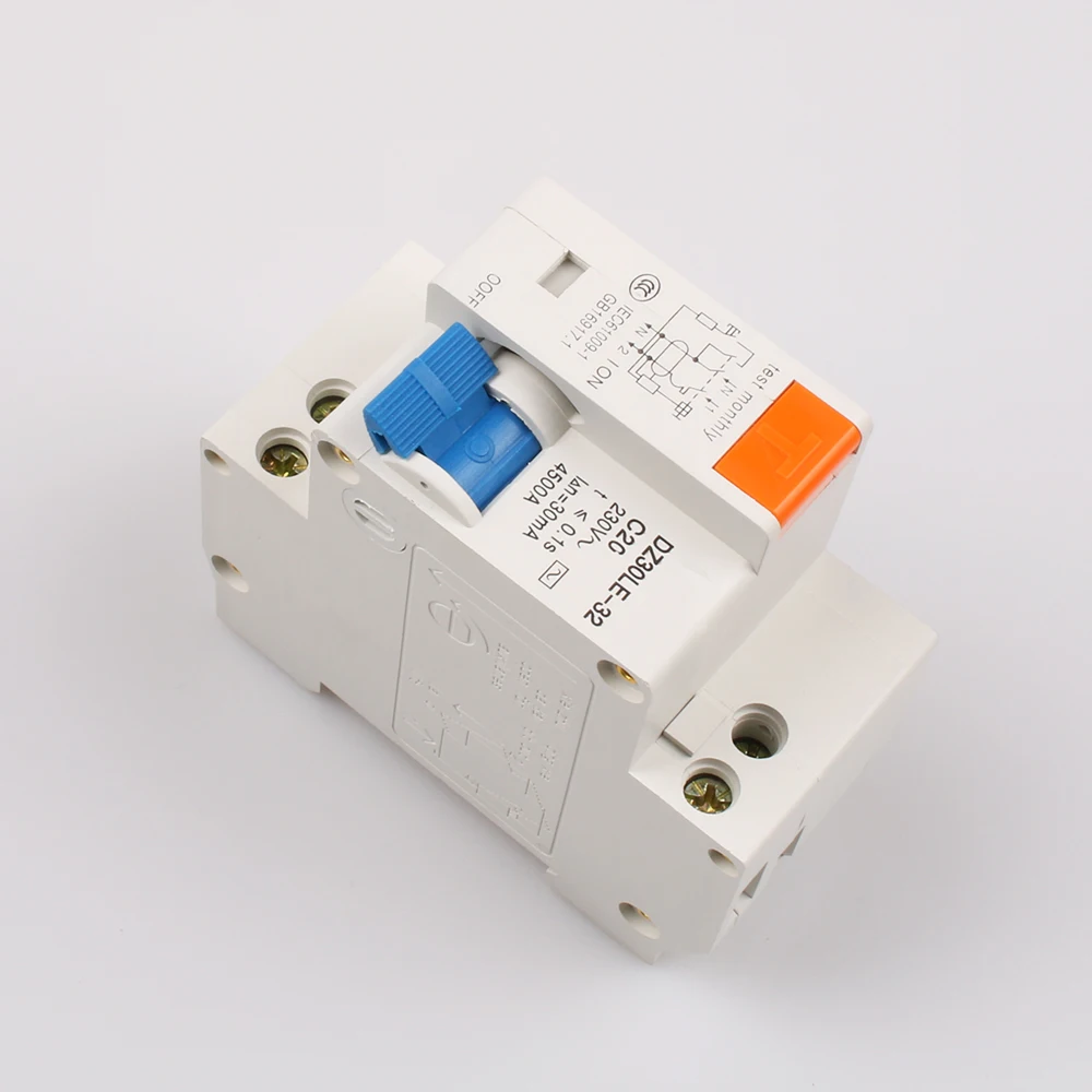 DZ47LE 4P 20A 400V~ 50HZ//60HZ Residual current Circuit breaker RCBO