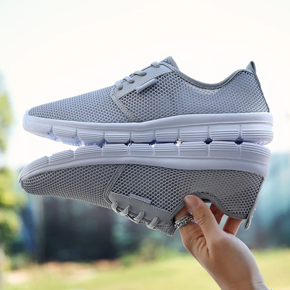 

2019 Men Shoes Summer Sneakers Breathable Casual Shoes Couple Lover Fashion Mens Mesh Flats Shoe Big Plus Size 48