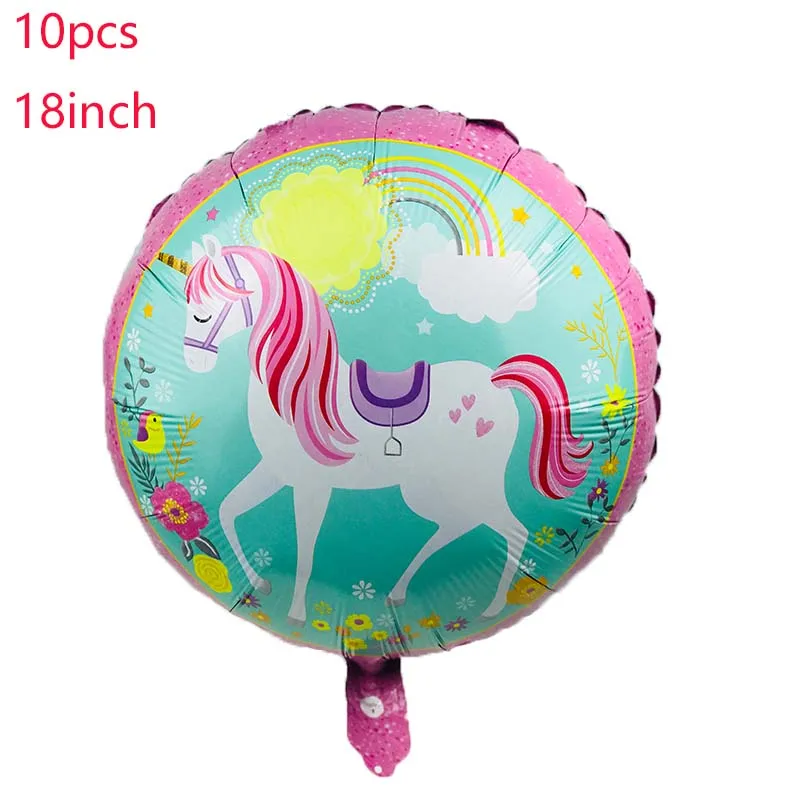 Большой 46 дюймов 3D единорог воздушные шары Единорог Вечерние Декорации шарики большой воздушный шар лошадь игрушки шары День рождения ребенка S8XN