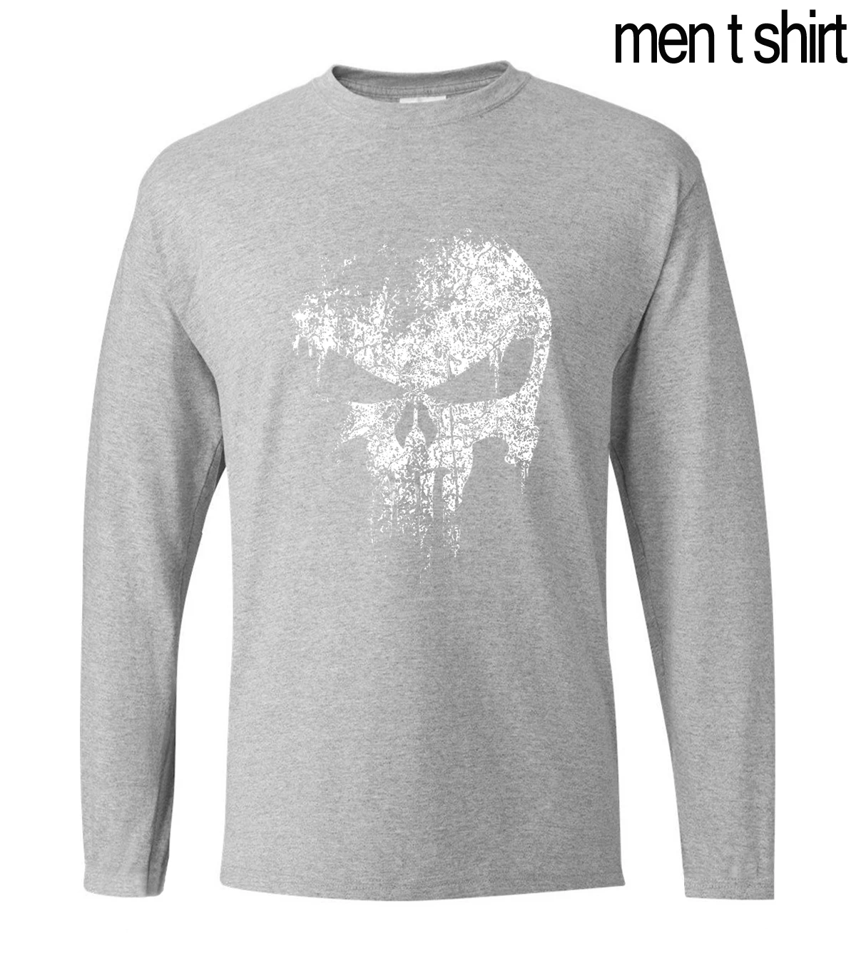 Estilo hip hop t camisa Anime la cena héroe cráneo 2019 Otoño de los hombres de algodón de manga larga Camisetas, Camisetas de Hombre