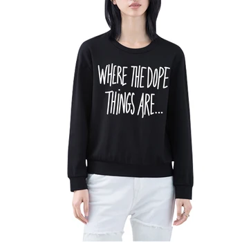 

H1002 Funny Women Letter Print Hoodie Autumn Full Sleeve K-pop Pullover Black Casual Tracksuit For Women Felpe Donna