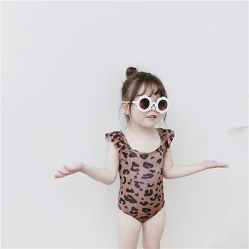 

EnkeliBB Toddler Girls Leopard Print Swimming wear Baby Fashion Swimsuit Swiming Suit Girls Hawaii Beach Clothes For Children