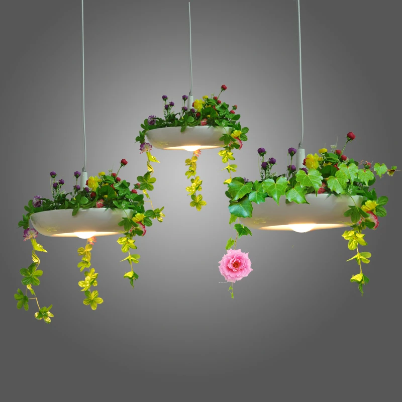 

Nordic Country Pendant Lamp Wind Pot Disk Babylon Plant Pendant Lights Pots Hanging Lamp