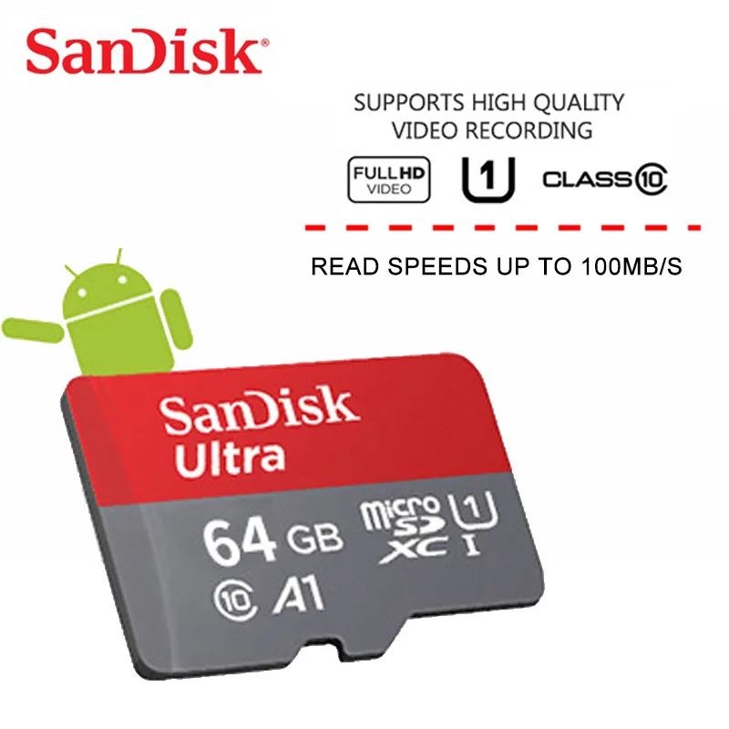 Sandisk A1 флэш-карта памяти 128 Гб 64 ГБ 32 ГБ оперативной памяти, 16 Гб встроенной памяти Micro SD карты Class10 100 МБ/с. карты памяти Microsd карта флеш-карты памяти TF 32 ГБ для samrtphone день студенты для настольного компьютера