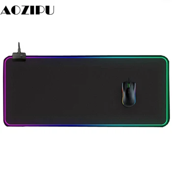 

Large Colorful LED RGB Gaming Mouse Pad USB Wired 800x300mm Gamer Big Mousepad Mice Laptop Mat 800x300mm for PC Computer