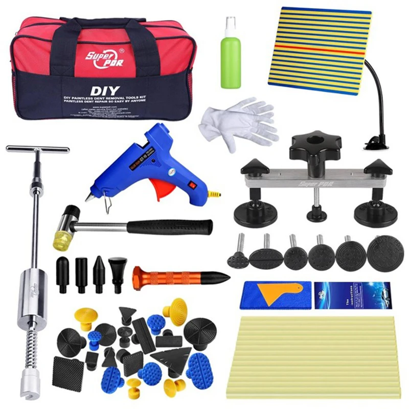 

GLCC Dent Puller Suction Cup PDR Tools Dent Removal Tool Kit For Car Line Board Slide Hammer Hand Tool Set Dent Repair Tools Set