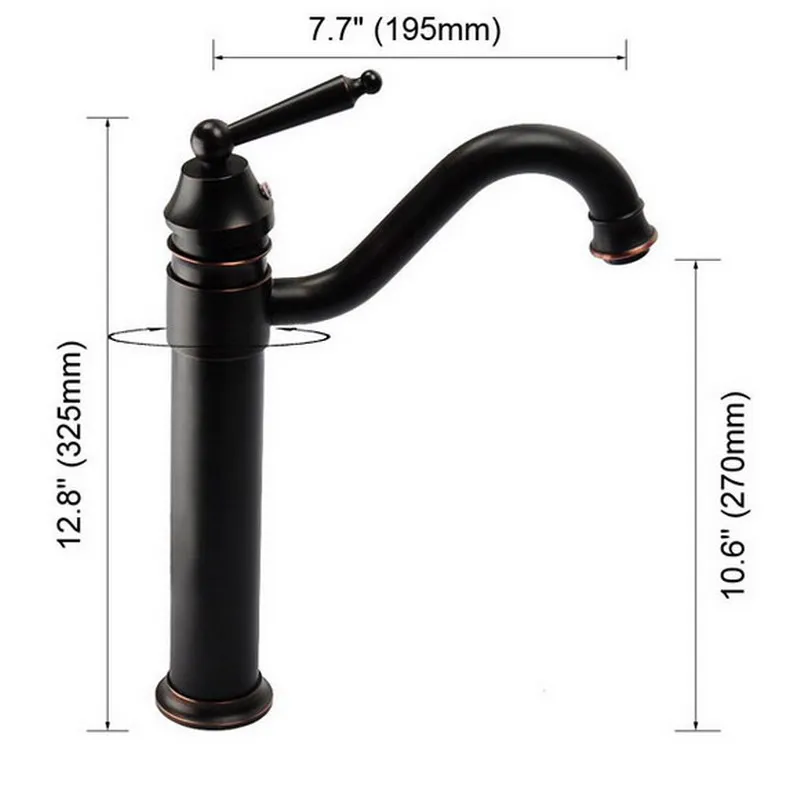 Oil Rubbed Bronze Gooseneck Style Single Lever Swivel Kitchen Bathroom Vessel Sink Faucet Mixer Taps ahg027 Oil Rubbed Bronze Gooseneck Style Single Lever Swivel Kitchen Bathroom Vessel Sink Faucet Mixer Taps ahg027