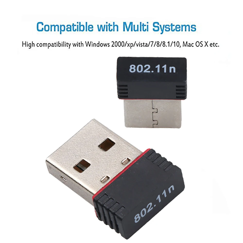 Портативная мини Сетевая карта USB 2,0 WiFi беспроводной адаптер Сетевая LAN Карта 150Mbps 802,11 ngb RTL8188EU адаптер для ПК настольный