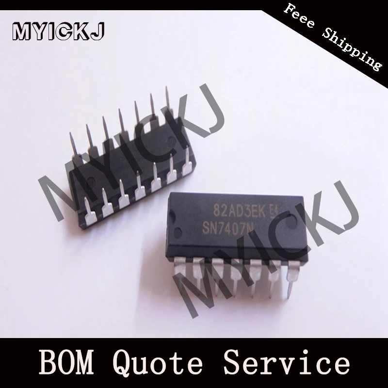 

5pcs SN7407N BUF NON-INVERT 5.25V 14DIP IC CHIP