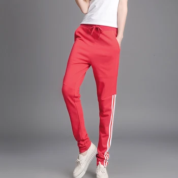 

Striped Drawstring Side Pocket Sport Pants Women Slim Running Sport Pants Soft Sweat Wicking Breathable Workout Fitness Gym Pant