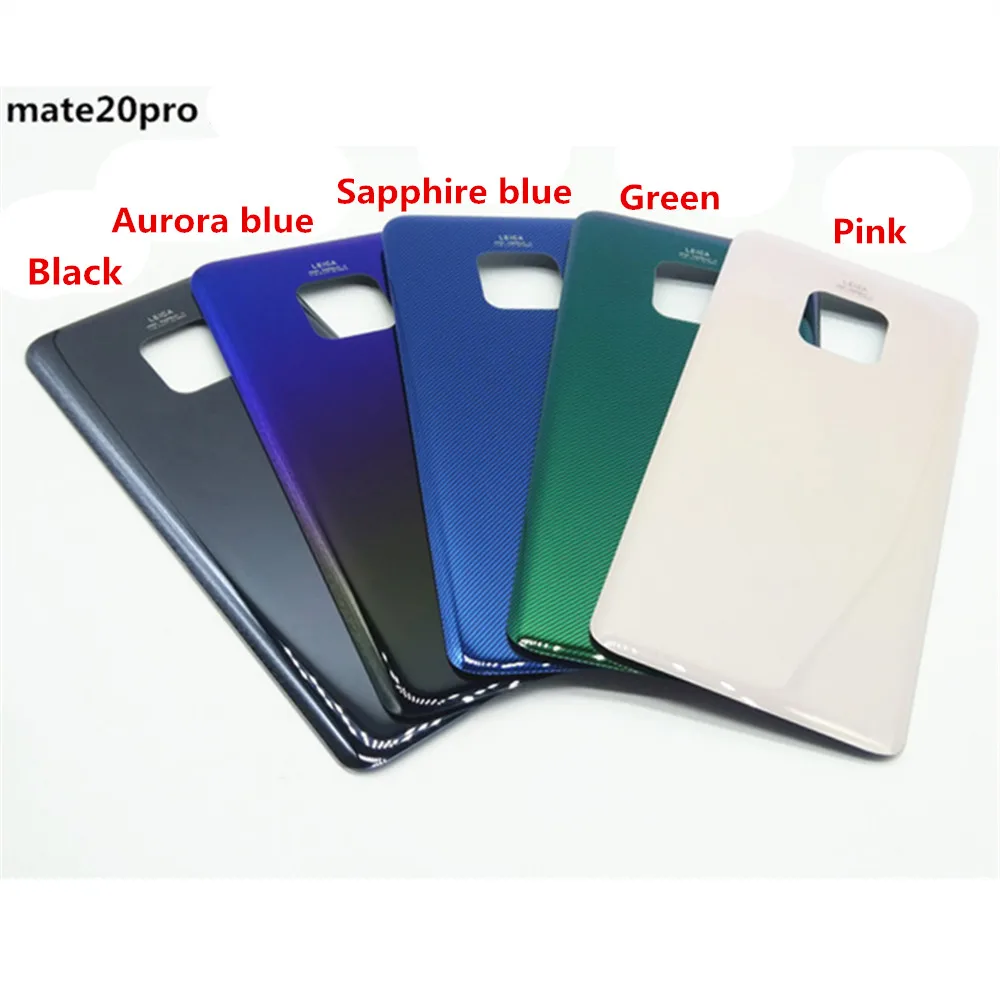 For Huawei Mate 20 Battery Cover Back Glass Panel Rear Door Housing Case For Huawei Mate 20 Pro Battery Cover Replace - Цвет: green for mate 20