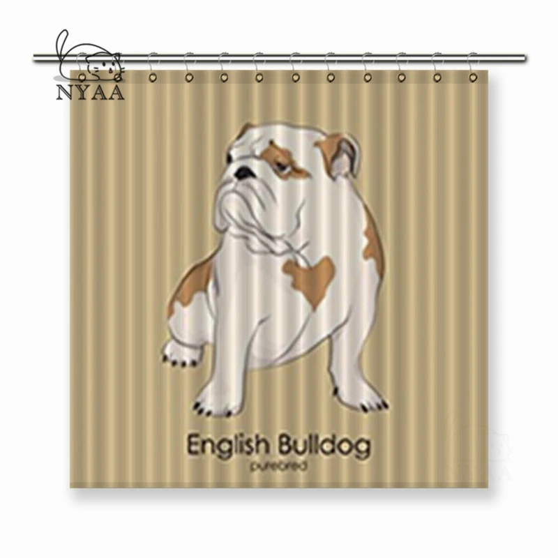 

Nyaa North Pole Christmas Card Polyester Fabric Shower Curtain For Bathroom with Hooks