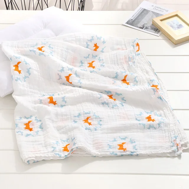 AAG двухслойные хлопковые детские подгузники из муслина, полотенца для малышей, гидрофильные салфетки, банное полотенце для новорожденных - Цвет: MAAG307-4