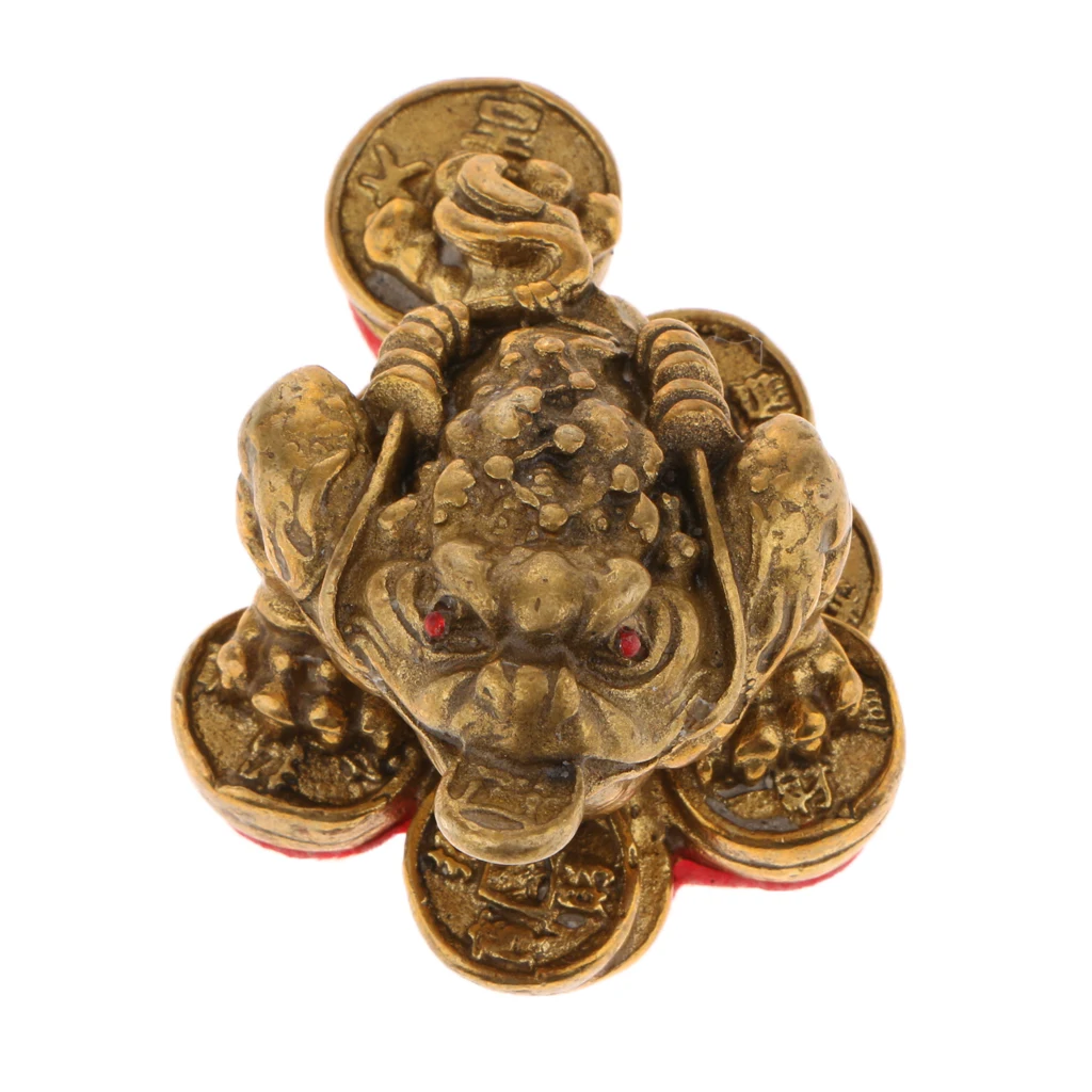 Fortune Three Legged Frog Coin Toad Chinese Traditional Lucky Figurine Ornament, to Bring Money Wealth Success to you!