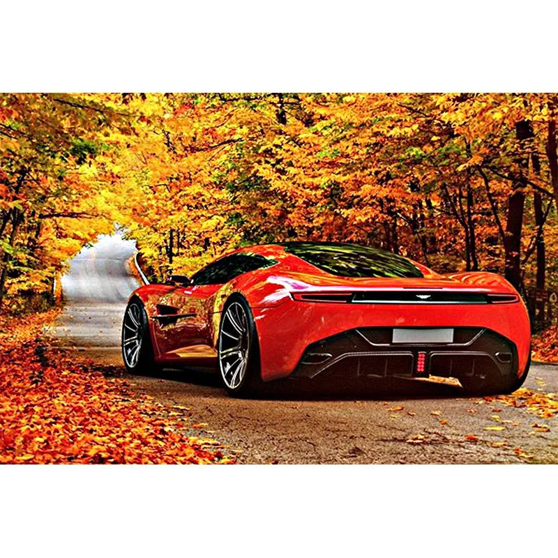 

5D DIY Diamond Painting Car Landscape Cross Stitch 3D Diamond mosaic Scenery diamond Embroidery rhinestones Christmas gift