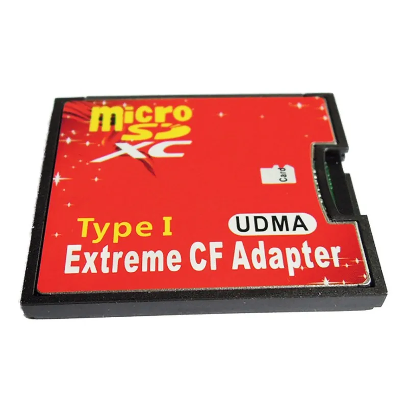 Высокое качество Красный один двойной слот картридер 2 микро-sd SDXC TF CF адаптер MicroSD к Extreme Compact Flash Тип I карты конвертер