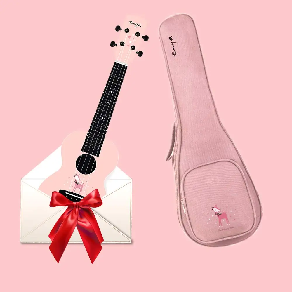Новое поступление Enya 23 дюймов Гавайские гитары укулеле концертный Размер HPL акустическая 4 струны мини гитара Музыкальные инструменты с сумкой для девушки подарок