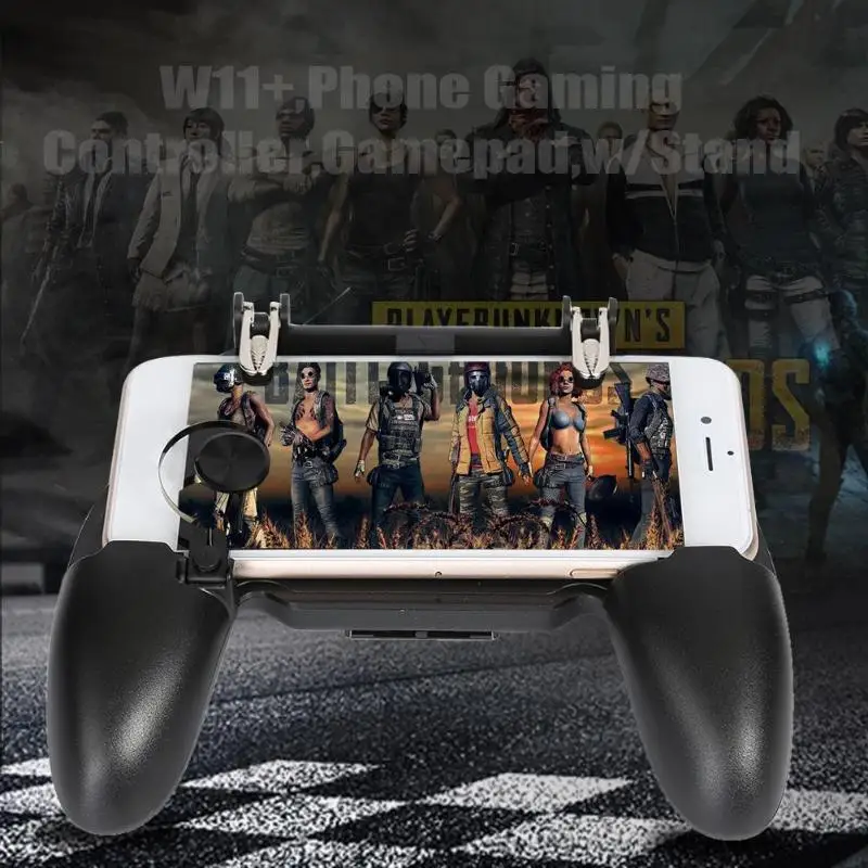 Игровой контроллер W11 + для смартфона геймпад триггер прицела с подставкой PUBG Android